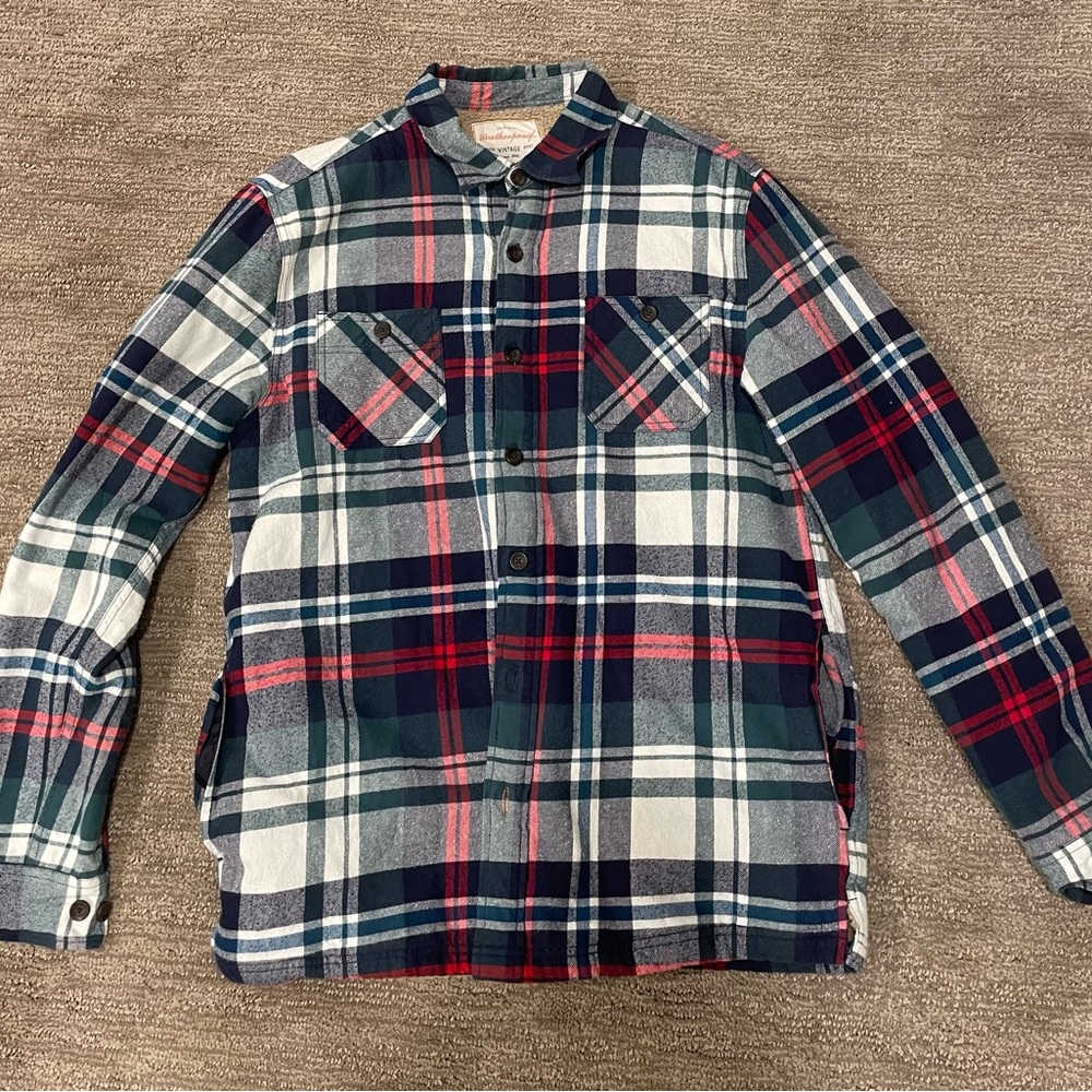 Plaid Button-Up Shirt